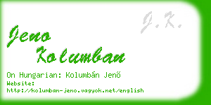jeno kolumban business card